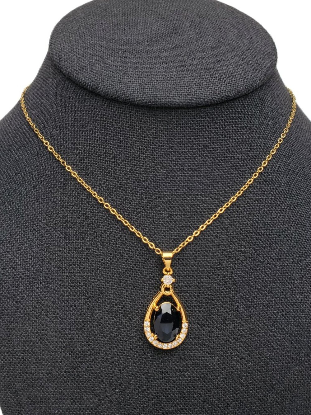 14K Gold Womens 2ct Blue Sapphire Gemstone Diamond Necklace 14 K Silver Jewelry